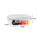 Kit 3/5/10 Potes de Vidro 640ml Hermético Marmita Fit com Tampa 4 Travas