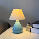 Abajur Luminaria de Cerâmica Bivolt Gota Com Cúpula para Decoração Quarto Escritório Várias Cores