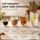 Conjunto Kit Copos de Vidro Borossilicato Duplo Xicara Parede Dupla Isolante Térmico