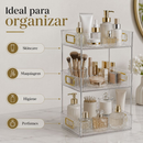 Prateleira Organizadora 3 Andares Maquiagem Perfumes Acrílico Transparente Quarto Cozinha