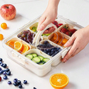 Pote Organizador de Geladeira Hermético com 8 Divisórias – Ideal para Alimentos, Frutas e Verduras