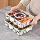 Pote Organizador de Geladeira Hermético com 8 Divisórias – Ideal para Alimentos, Frutas e Verduras